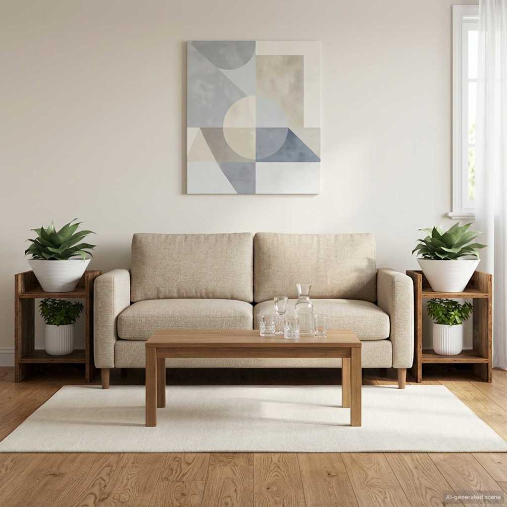 Pflanzenständer 2 Stk. Altholz 30 x 30 x 40 cm Holzwerkstoff