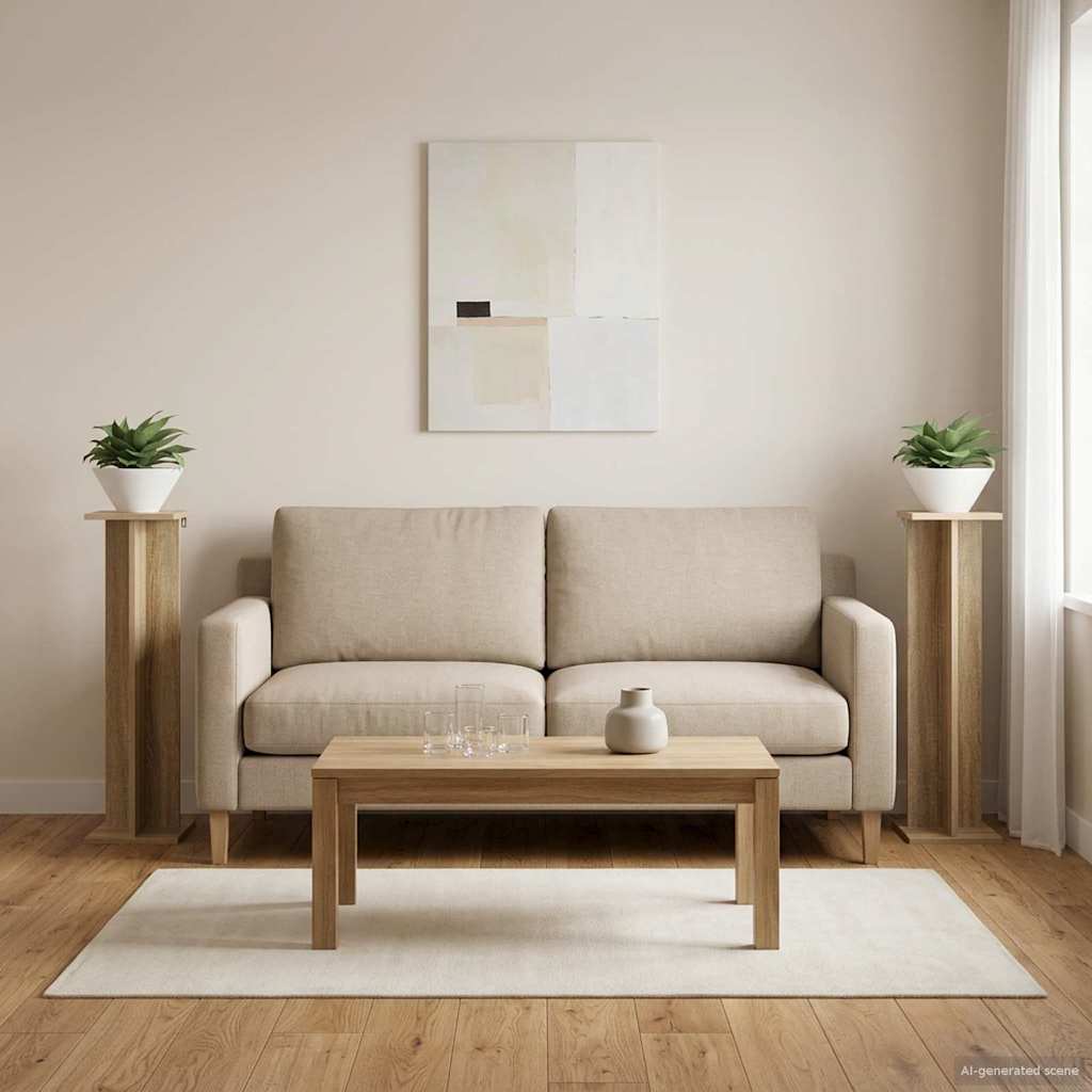Pflanzenständer 2 Stk. Sonoma-Eiche 25 x 25,5 x 100,5 cm