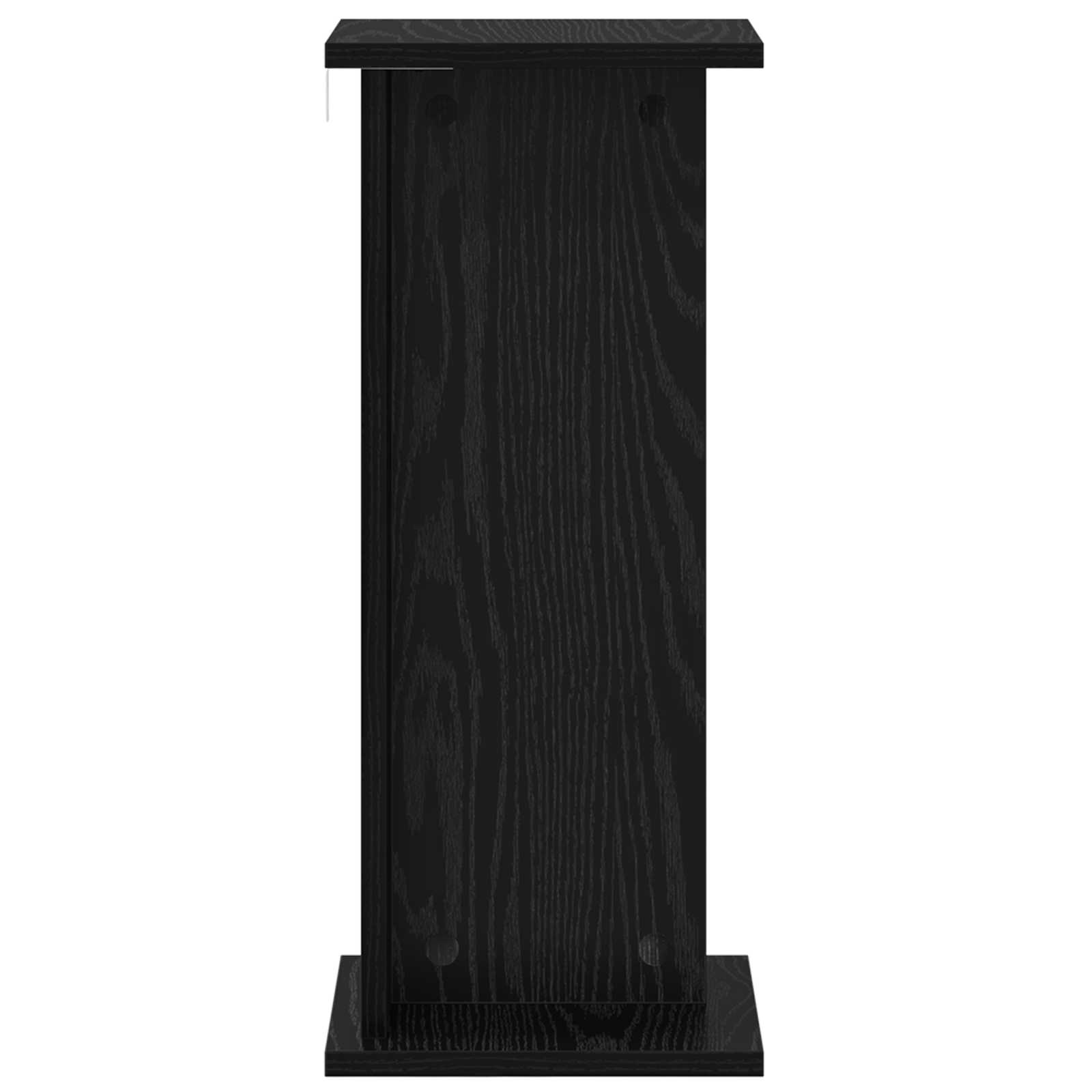 Pflanzenständer 2 Stk. Schwarz Eichen-Optik 25 x 25,5 x 60,5 cm