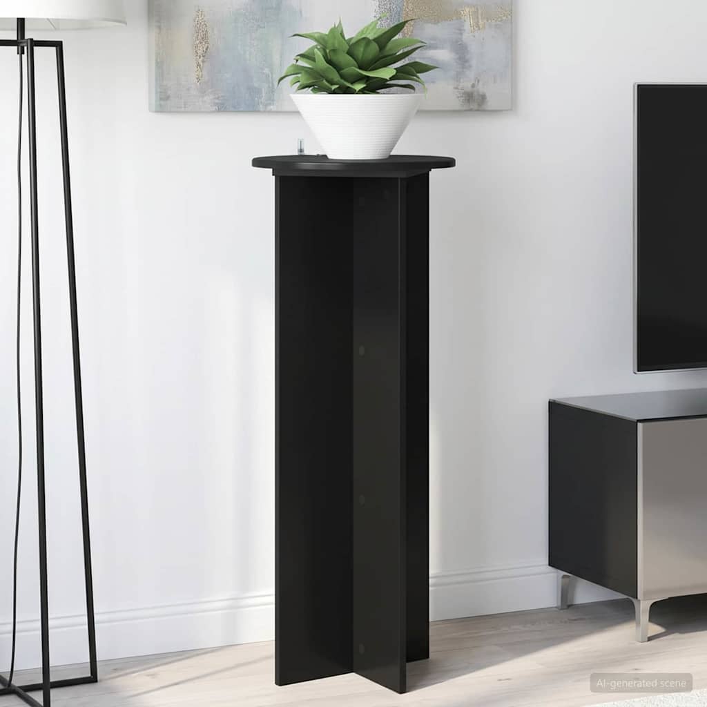 Pflanzenständer 2 Stk. Schwarz Ø40 x 100 cm Holzwerkstoff