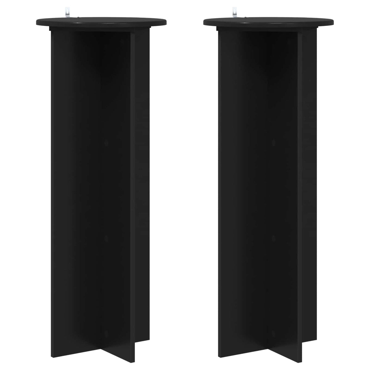 Pflanzenständer 2 Stk. Schwarz Ø40 x 100 cm Holzwerkstoff