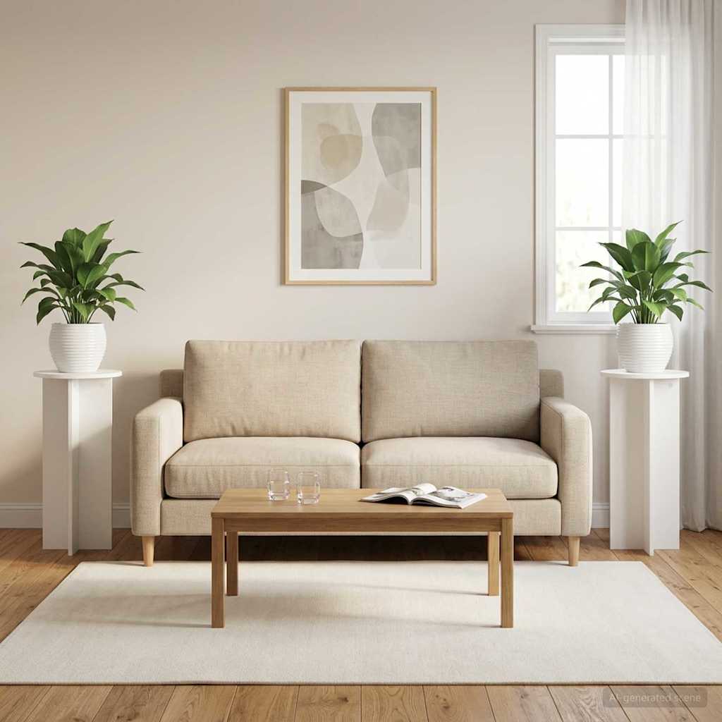 Pflanzenständer 2 Stk. Hochglanz Weiß Ø40 x 100 cm
