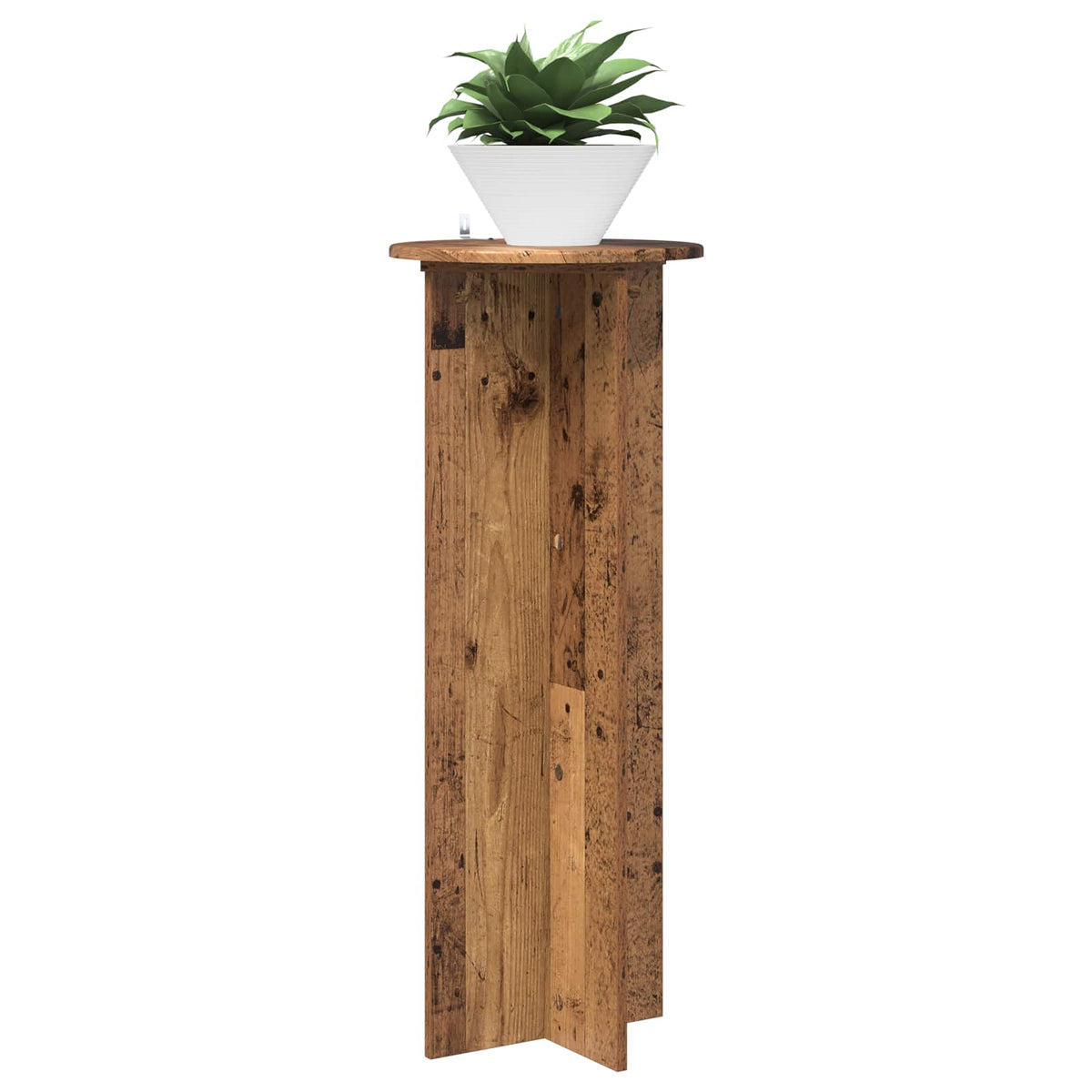 Pflanzenständer 2 Stk. Altholz Ø40 x 100 cm Holzwerkstoff