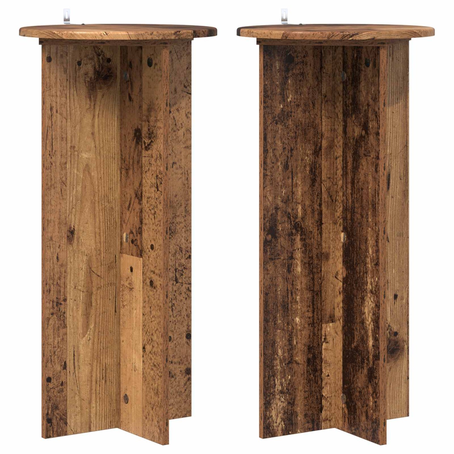 Pflanzenständer 2 Stk. Altholz 40 x 40 x 80 cm Holzwerkstoff