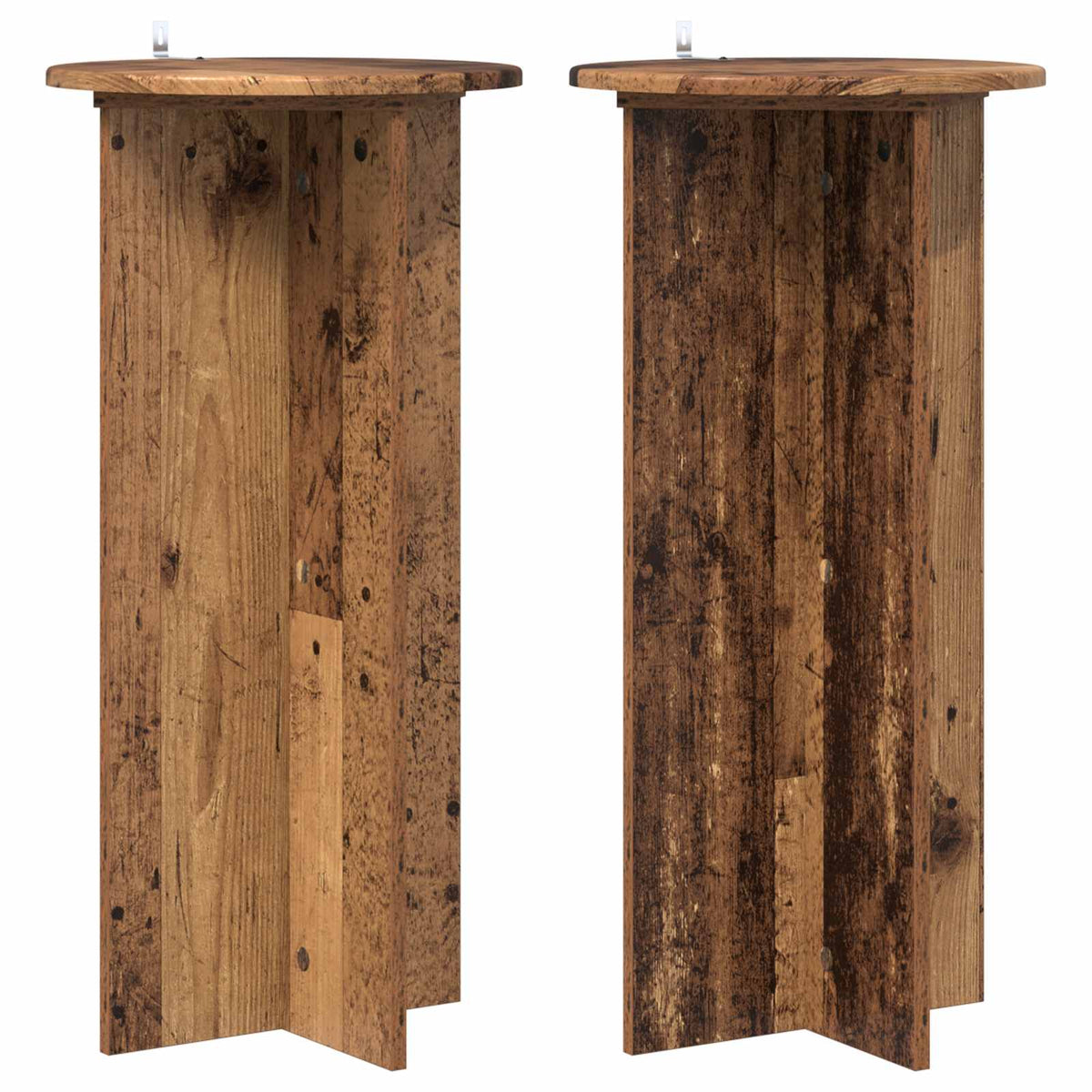 Pflanzenständer 2 Stk. Altholz 40 x 40 x 80 cm Holzwerkstoff