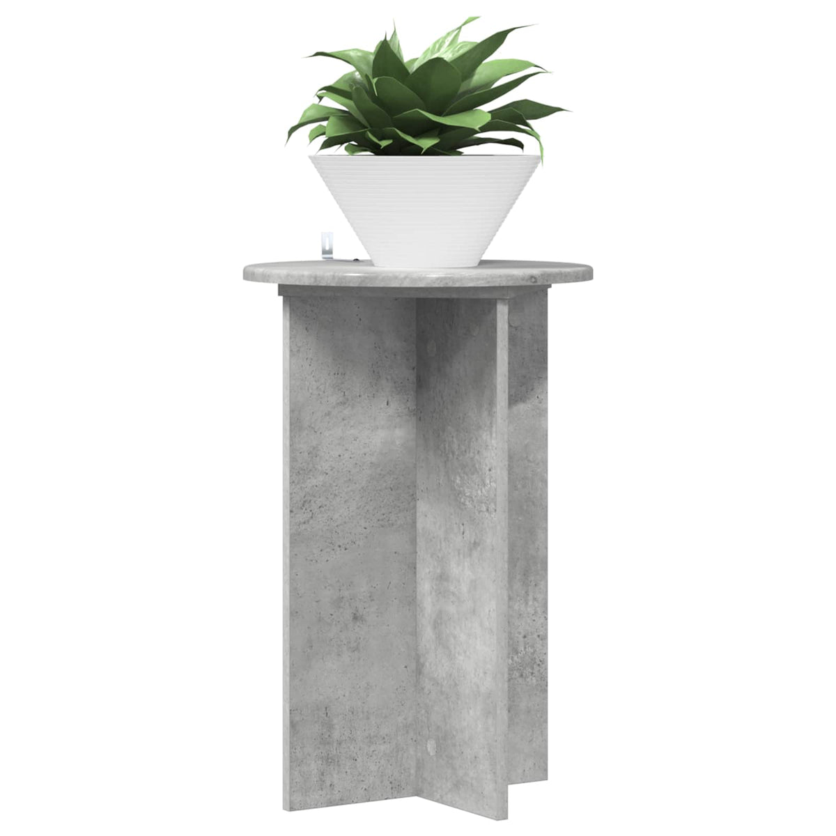 Pflanzenständer 2 Stk. Betongrau Ø40 x 60 cm Holzwerkstoff