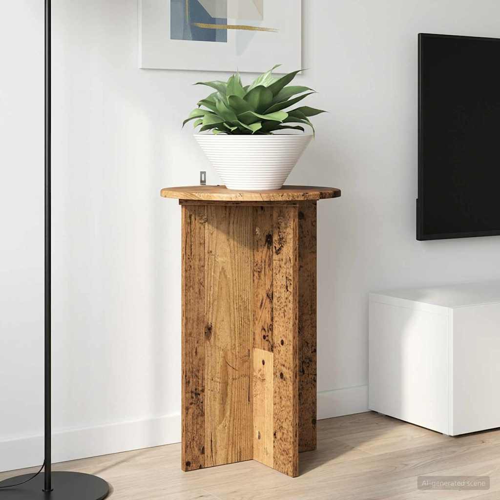 Pflanzenständer 2 Stk. Altholz Ø40 x 60 cm Holzwerkstoff