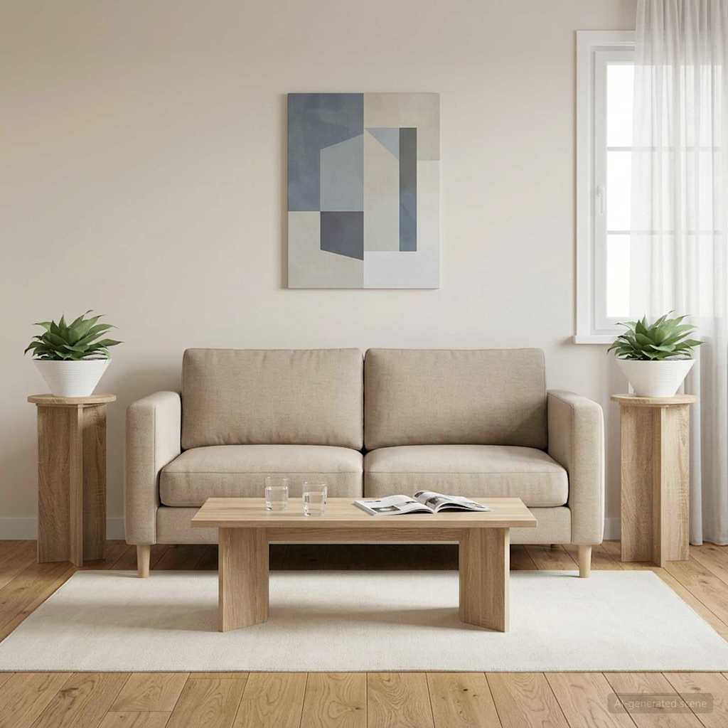 Pflanzenständer 2 Stk. Sonoma-Eiche 29,5 x 29,5 x 60 cm