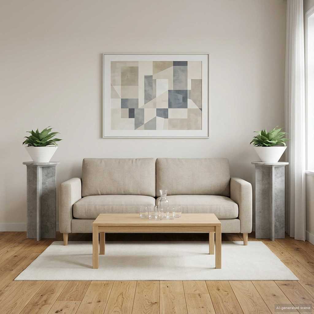 Pflanzenständer 2 Stk. Betongrau 29,5 x 29,5 x 60 cm