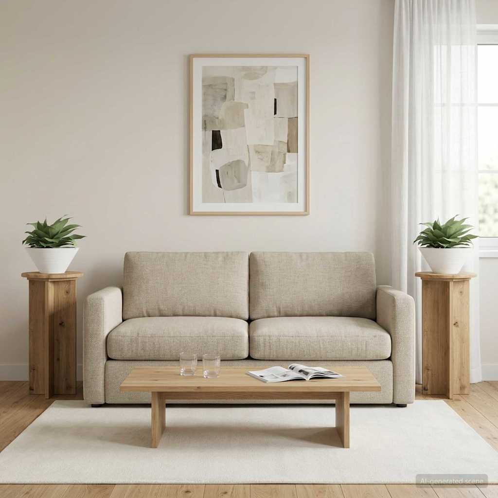 Pflanzenständer 2 stk. Artisan-Eiche 29,5 x 29,5 x 60 cm