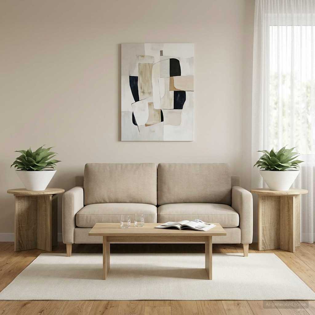 Pflanzenständer 2 Stk. Sonoma-Eiche 40 x 40 x 40 cm