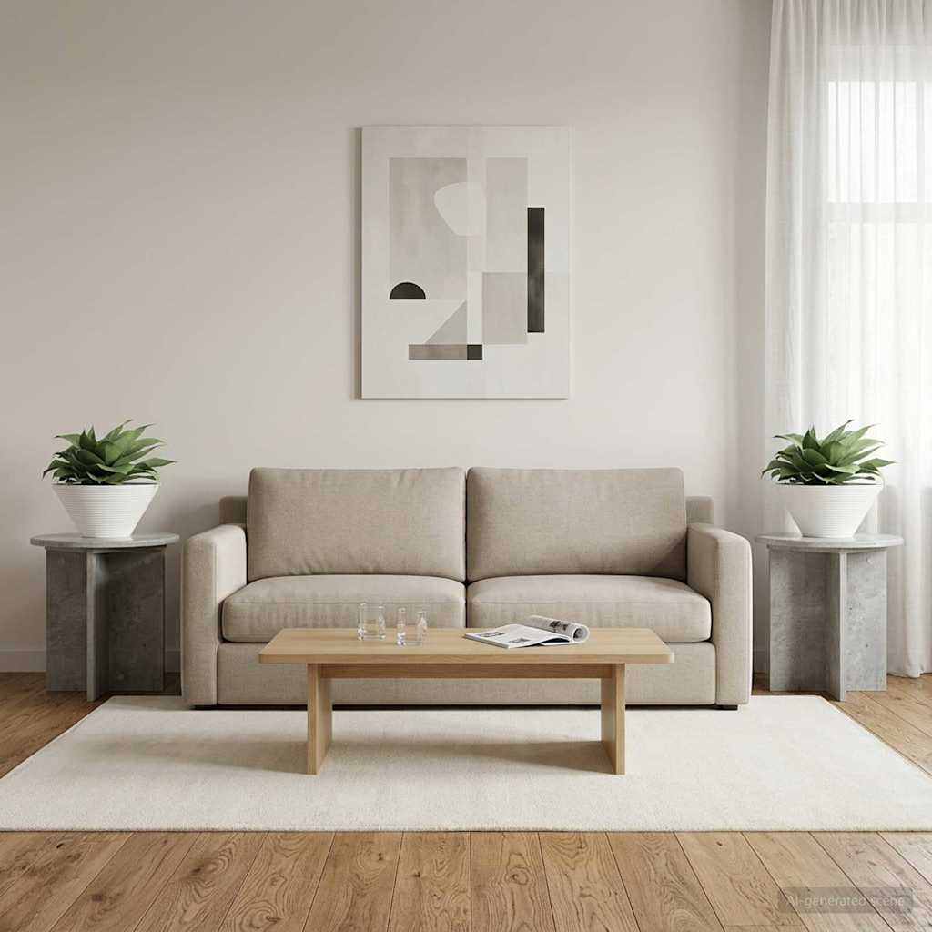 Pflanzenständer 2 Stk. Betongrau 40 x 40 x 40 cm Holzwerkstoff