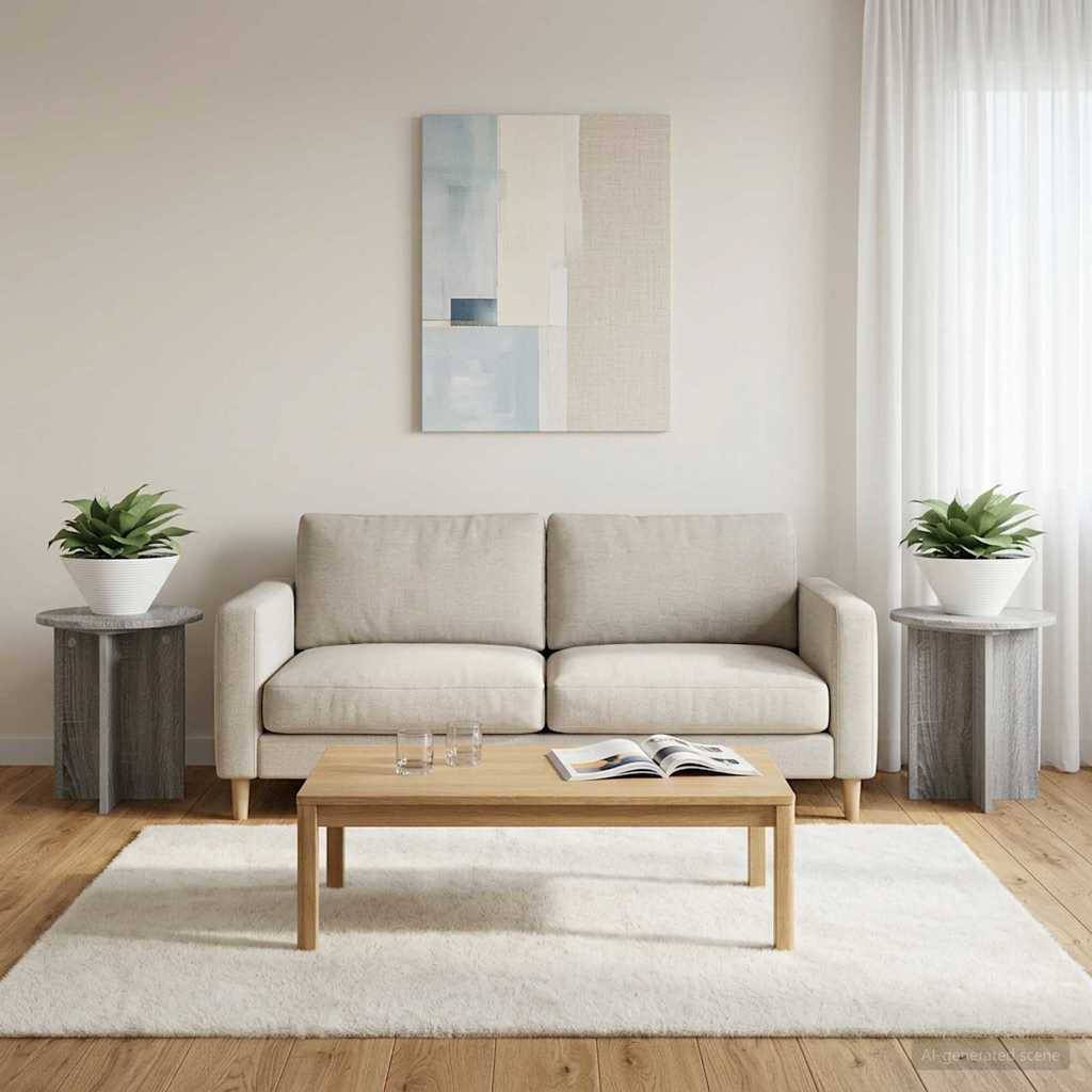 Pflanzenständer 2 Stk. Sonoma-Grau 40 x 40 x 40 cm