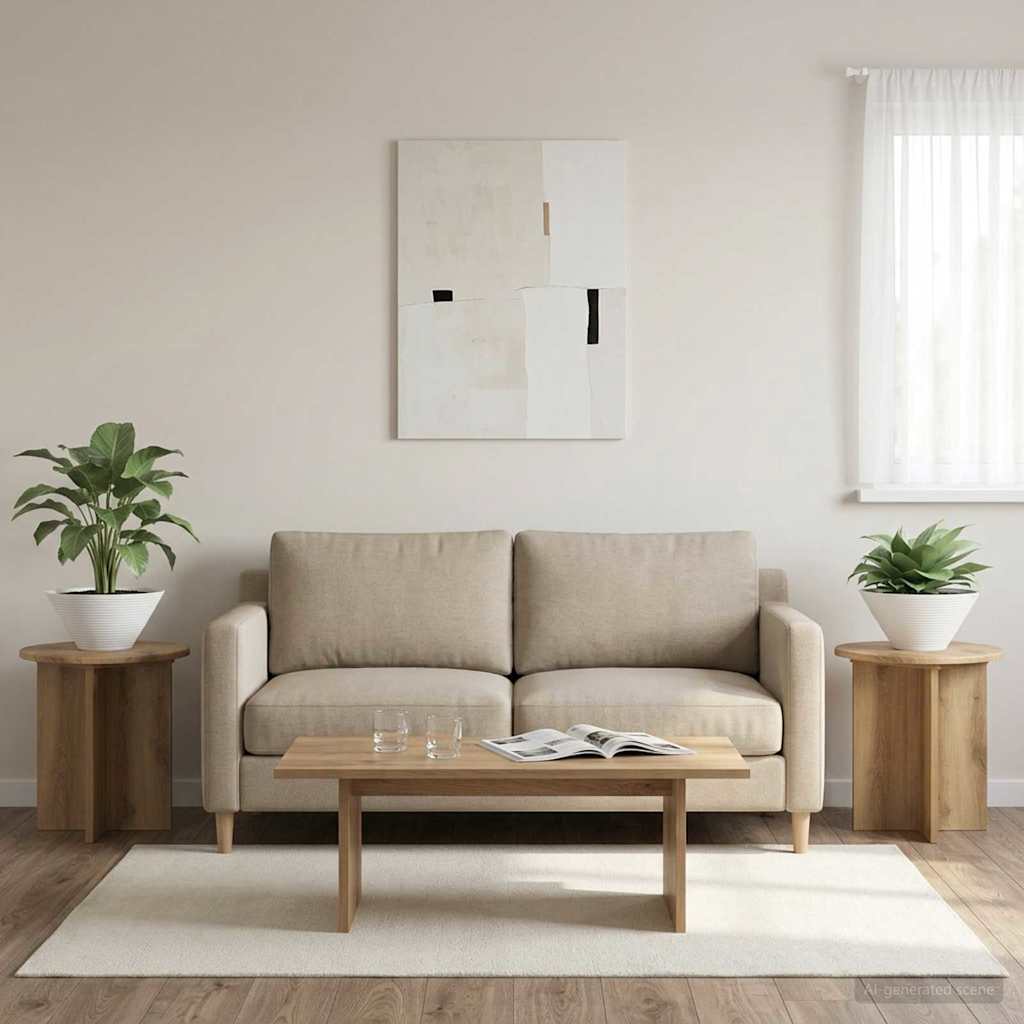 Pflanzenständer 2 stk. Artisan-Eiche 40 x 40 x 40 cm