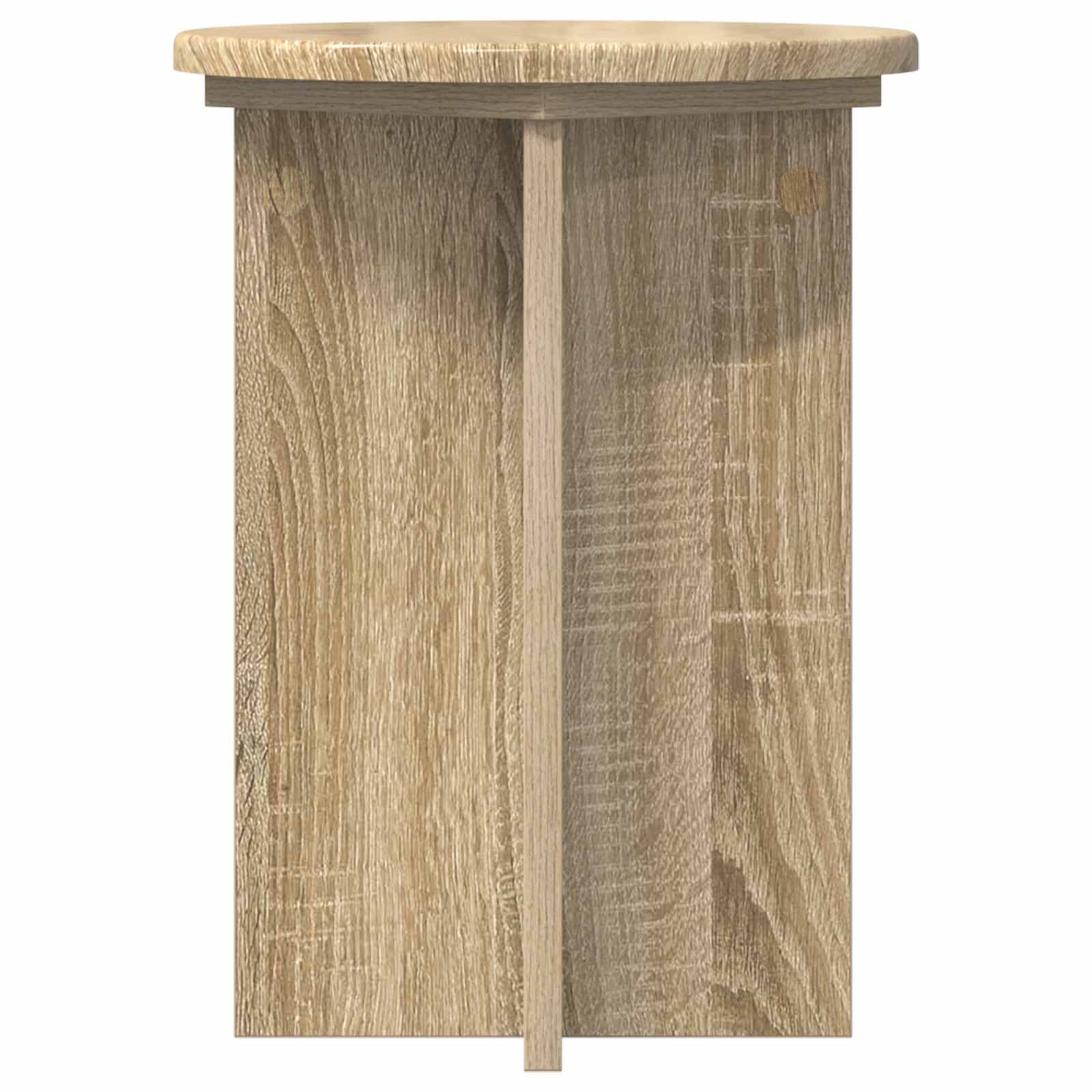 Pflanzenständer 2 Stk. Sonoma-Eiche Ø29,5 x 40 cm Holzwerkstoff