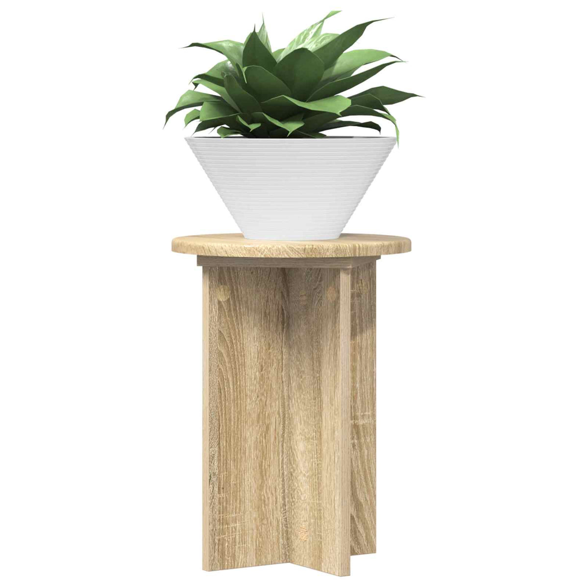 Pflanzenständer 2 Stk. Sonoma-Eiche Ø29,5 x 40 cm Holzwerkstoff