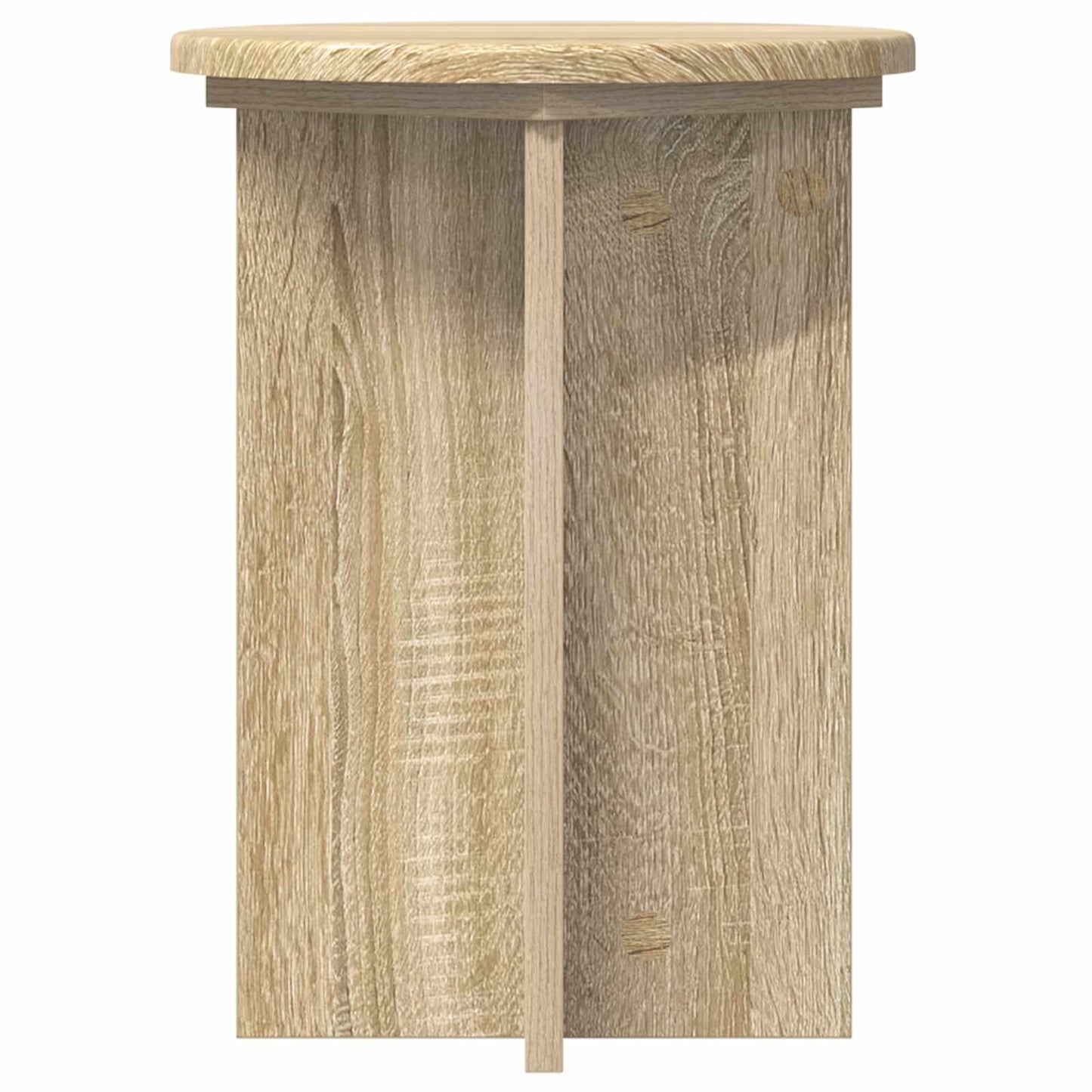 Pflanzenständer 2 Stk. Sonoma-Eiche Ø29,5 x 40 cm Holzwerkstoff