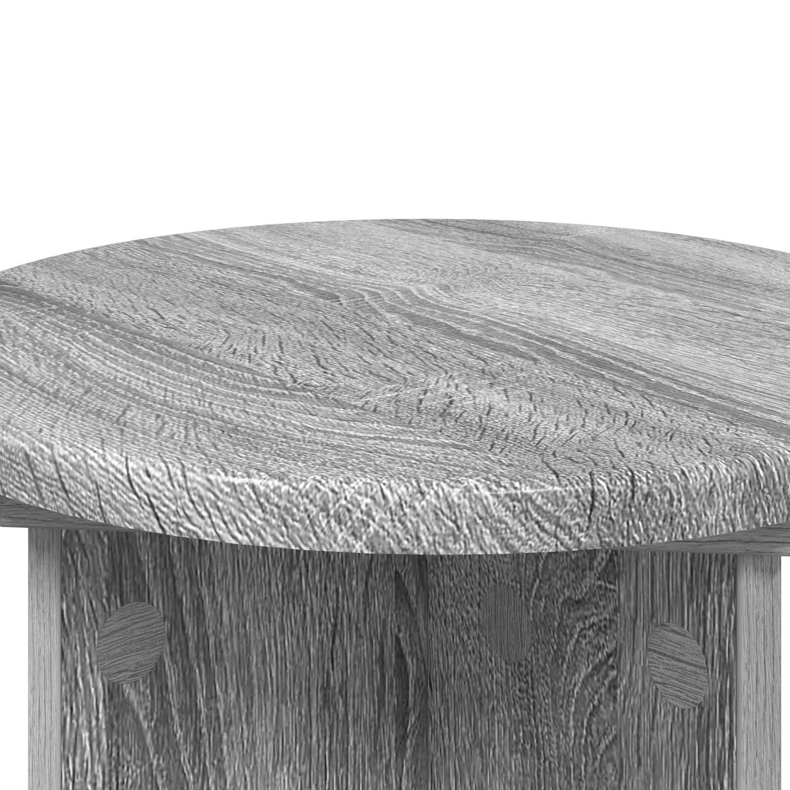 Pflanzenständer 2 Stk. Sonoma-Grau Ø29,5 x 40 cm Holzwerkstoff