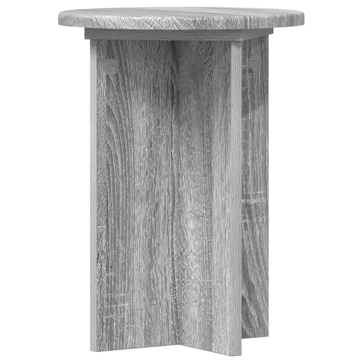 Pflanzenständer 2 Stk. Sonoma-Grau Ø29,5 x 40 cm Holzwerkstoff