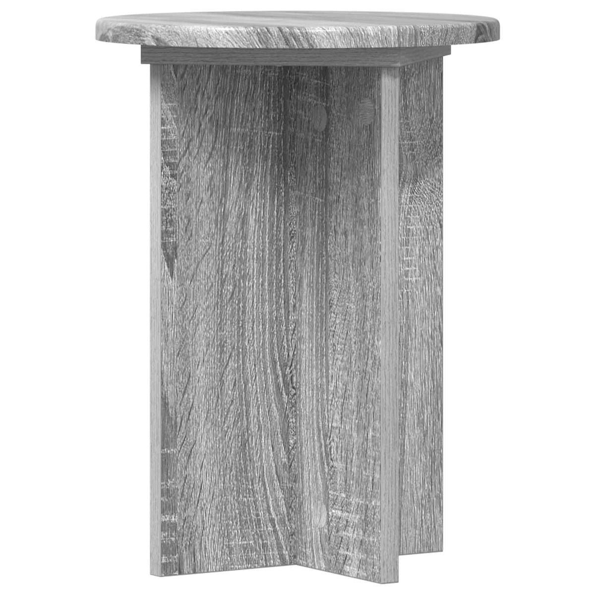 Pflanzenständer 2 Stk. Sonoma-Grau Ø29,5 x 40 cm Holzwerkstoff