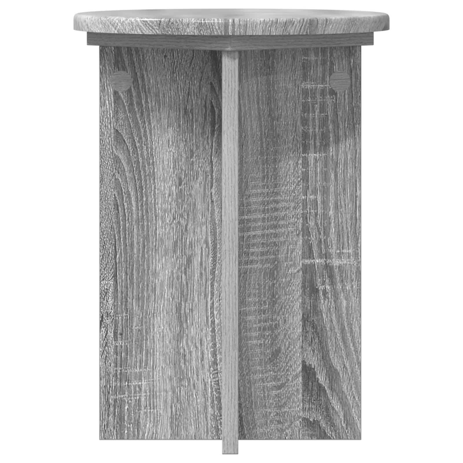 Pflanzenständer 2 Stk. Sonoma-Grau Ø29,5 x 40 cm Holzwerkstoff