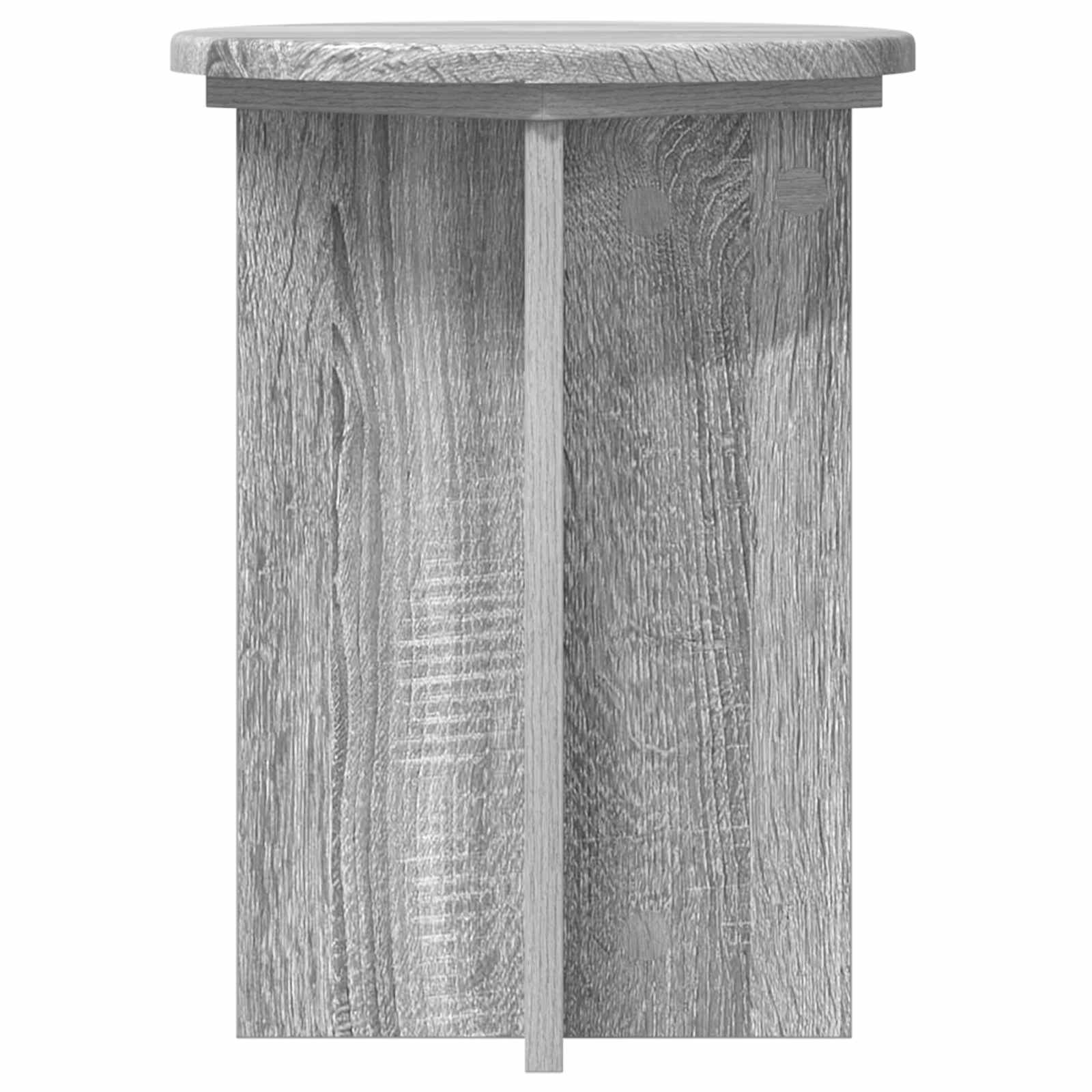 Pflanzenständer 2 Stk. Sonoma-Grau Ø29,5 x 40 cm Holzwerkstoff