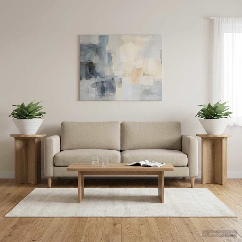 Pflanzenständer 2 Stk. Artisan-Eiche Ø29,5 x 40 cm