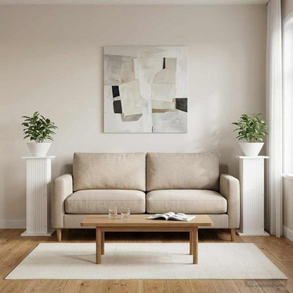 Pflanzenständer 2 stk. Weiß 30,5 x 30 x 80,5 cm Holzwerkstoff