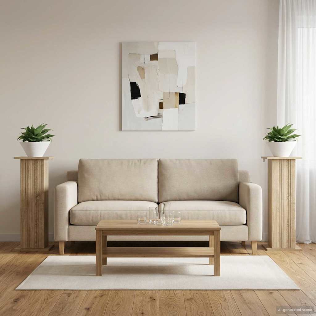 Pflanzenständer 2 stk. Sonoma-Eiche 30,5 x 30 x 80,5 cm