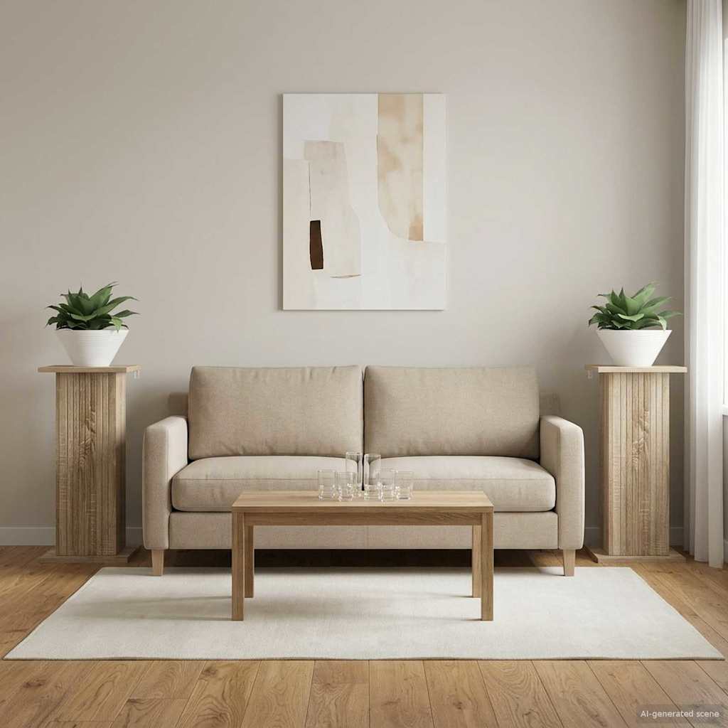 Pflanzenständer 2 stk. Sonoma-Eiche 30,5 x 30 x 60,5 cm