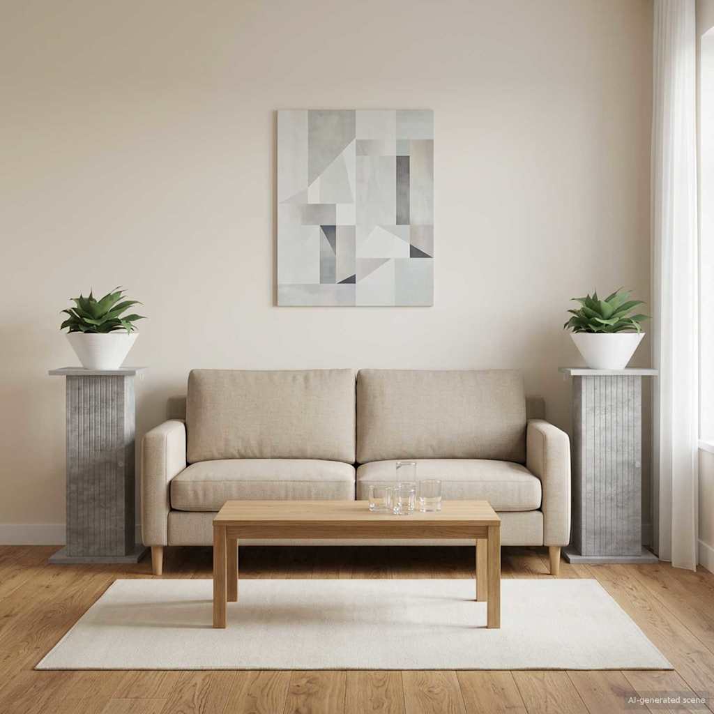 Pflanzenständer 2 stk. Betongrau 30,5 x 30 x 60,5 cm