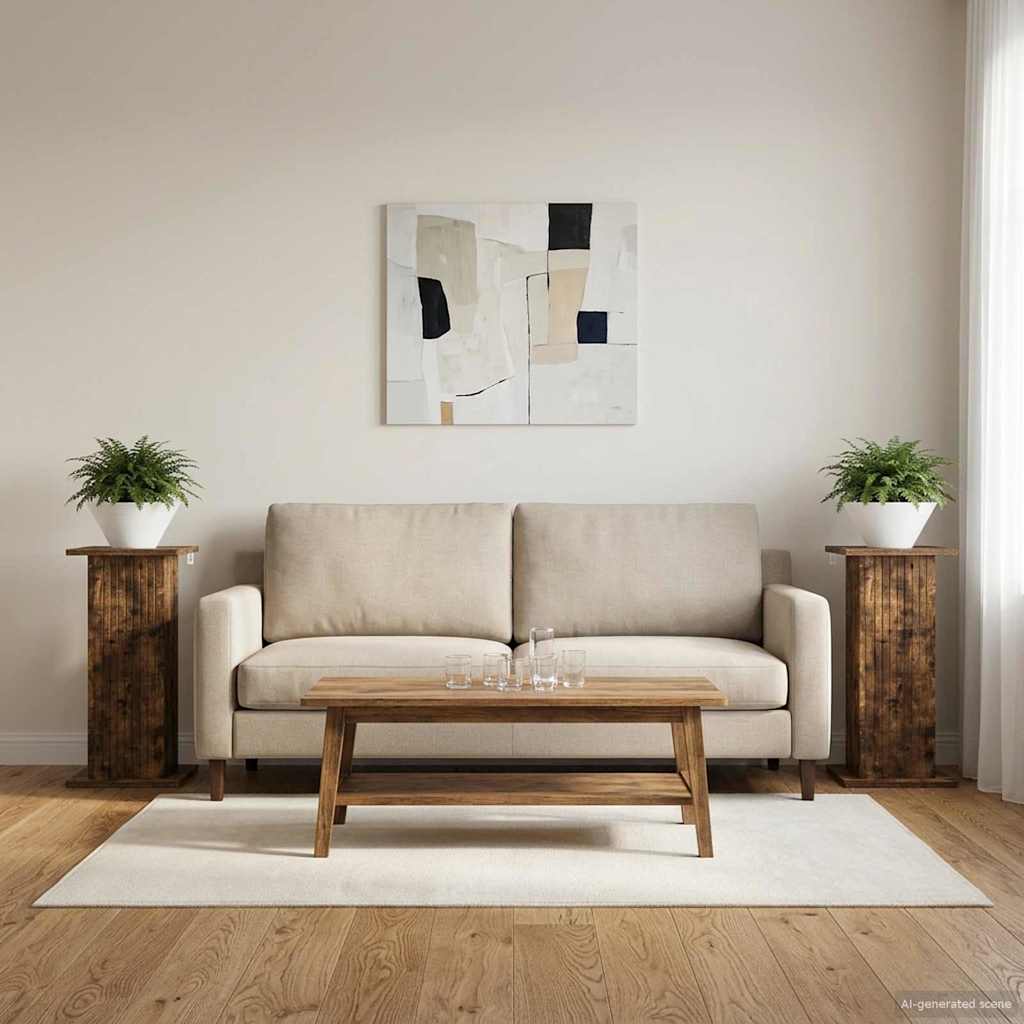 Pflanzenständer 2 stk. Geräucherte Eiche 30,5 x 30 x 60,5 cm