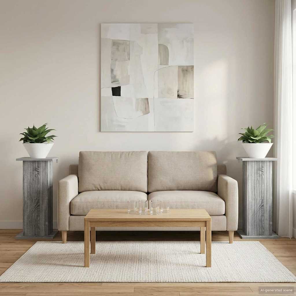 Pflanzenständer 2 Stk. Graues Sonoma 30,5 x 30 x 60,5 cm