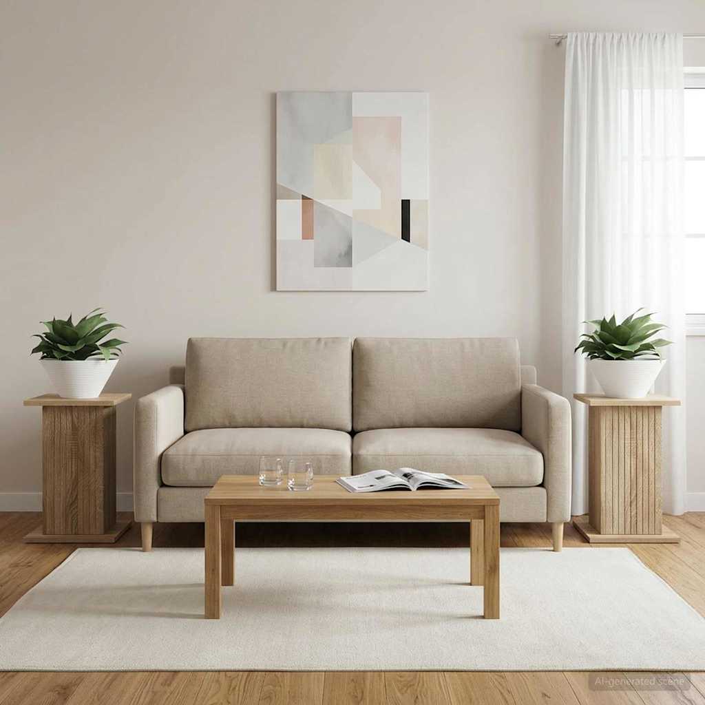 Pflanzenständer 2 stk. Sonoma-Eiche 30,5 x 30 x 43 cm