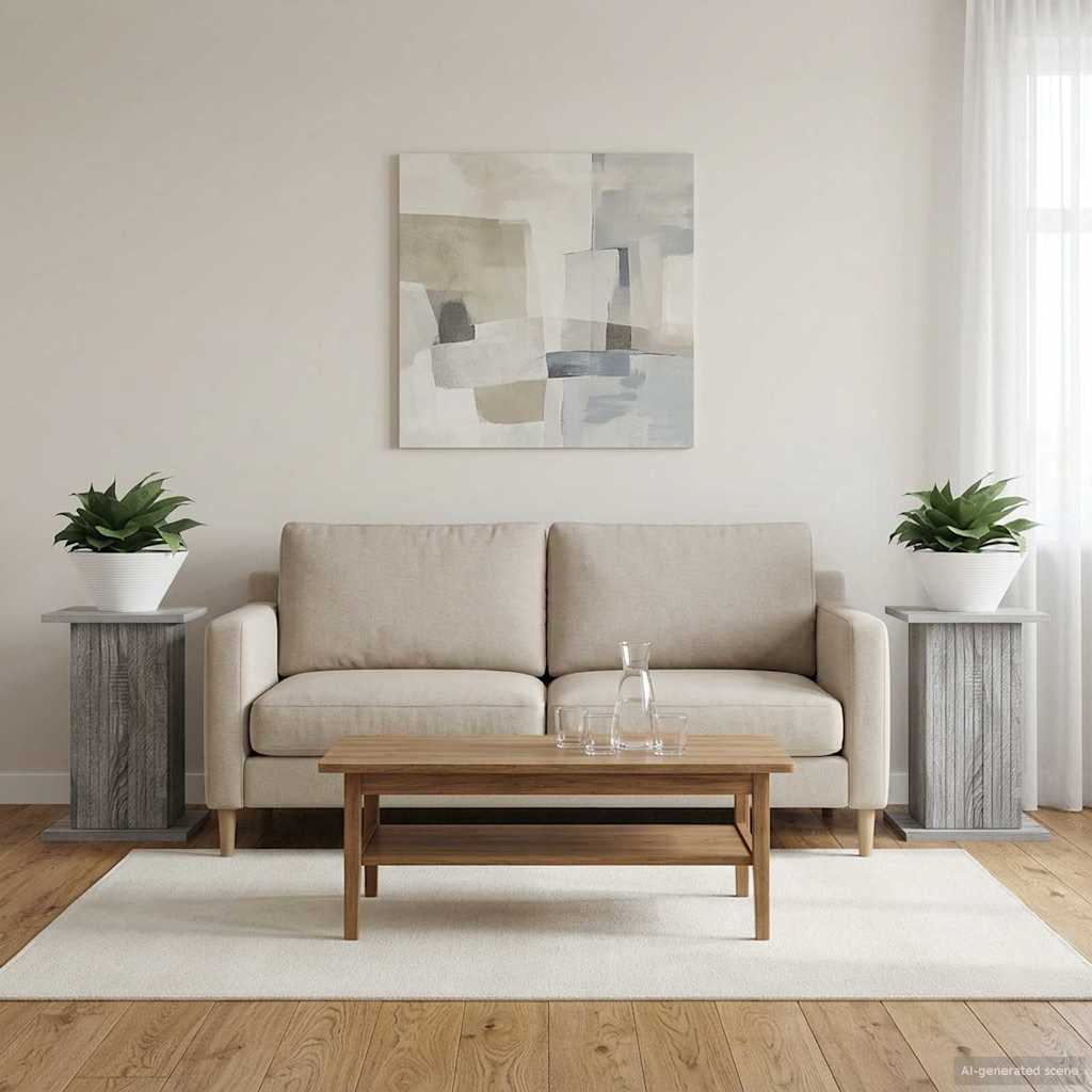 Pflanzenständer 2 stk. Graues Sonoma 30,5 x 30 x 43 cm