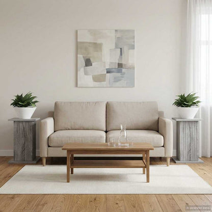Pflanzenständer 2 stk. Graues Sonoma 30,5 x 30 x 43 cm
