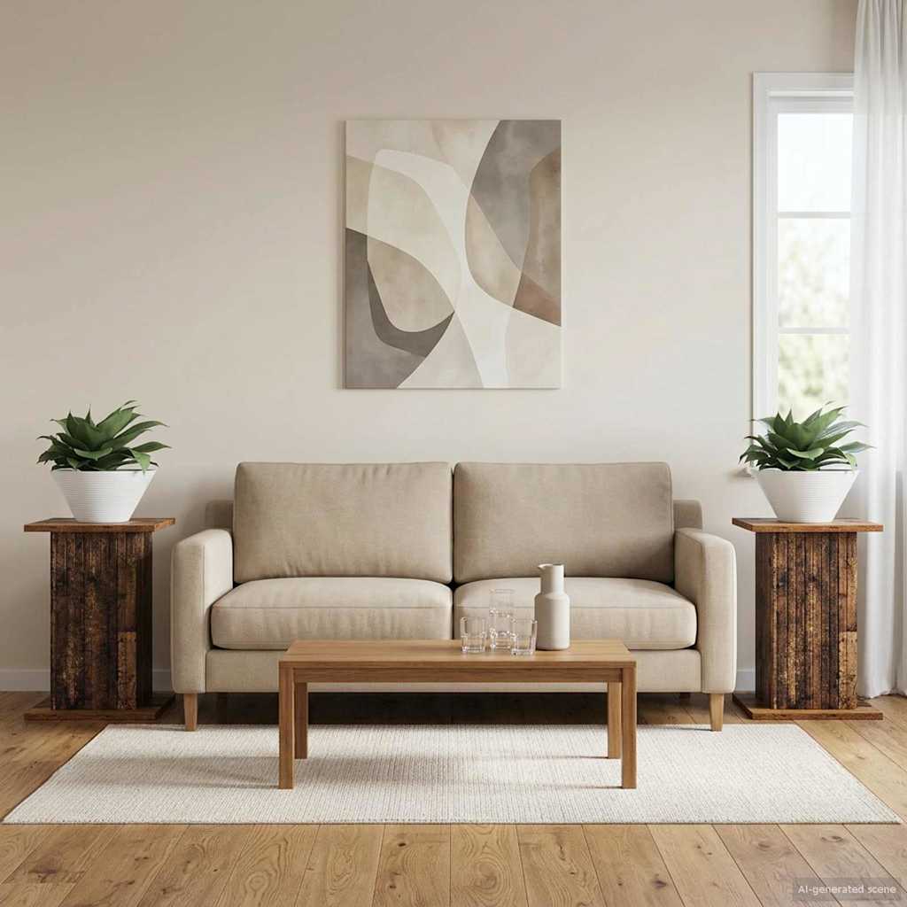 Pflanzenständer 2 stk. Altholz 30,5 x 30 x 43 cm Holzwerkstoff
