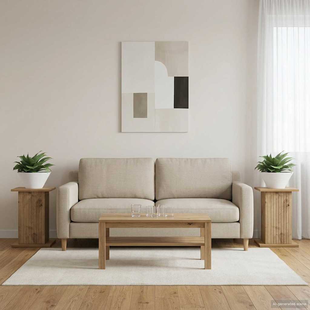 Pflanzenständer 2 stk. Artisan-Eiche 30,5 x 30 x 43 cm