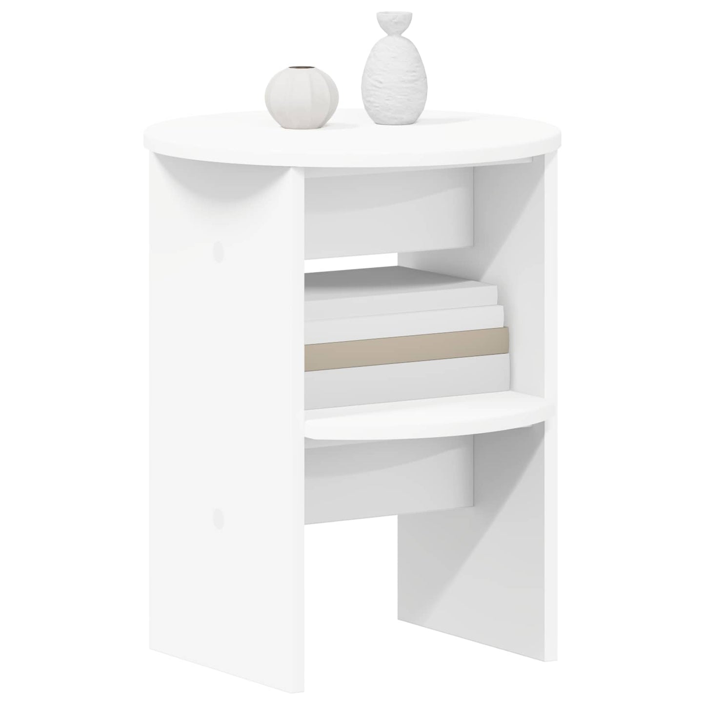 Seitenschrank 2 stk. Weiß Ø40 x 50 cm Holzwerkstoff