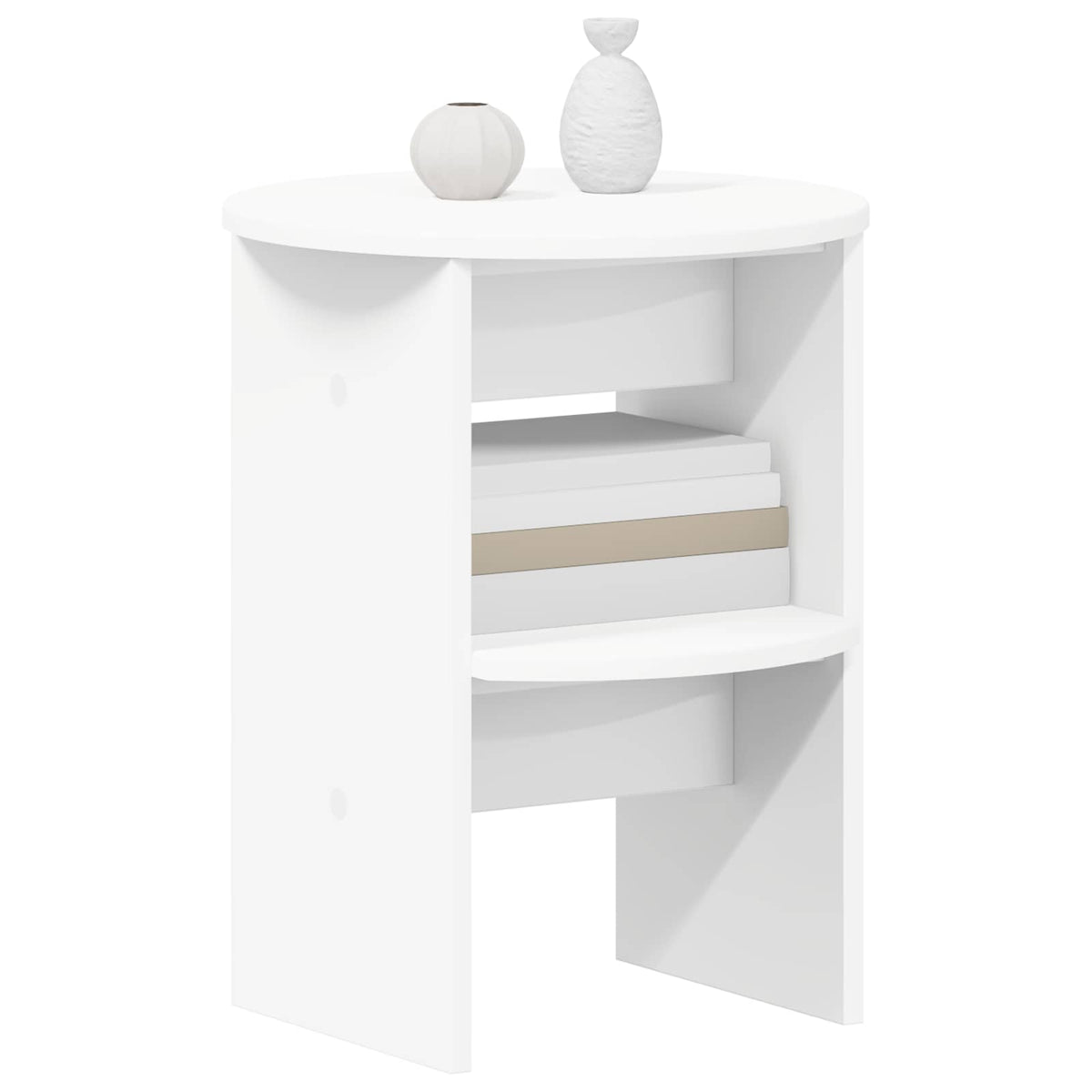 Seitenschrank 2 stk. Weiß Ø40 x 50 cm Holzwerkstoff