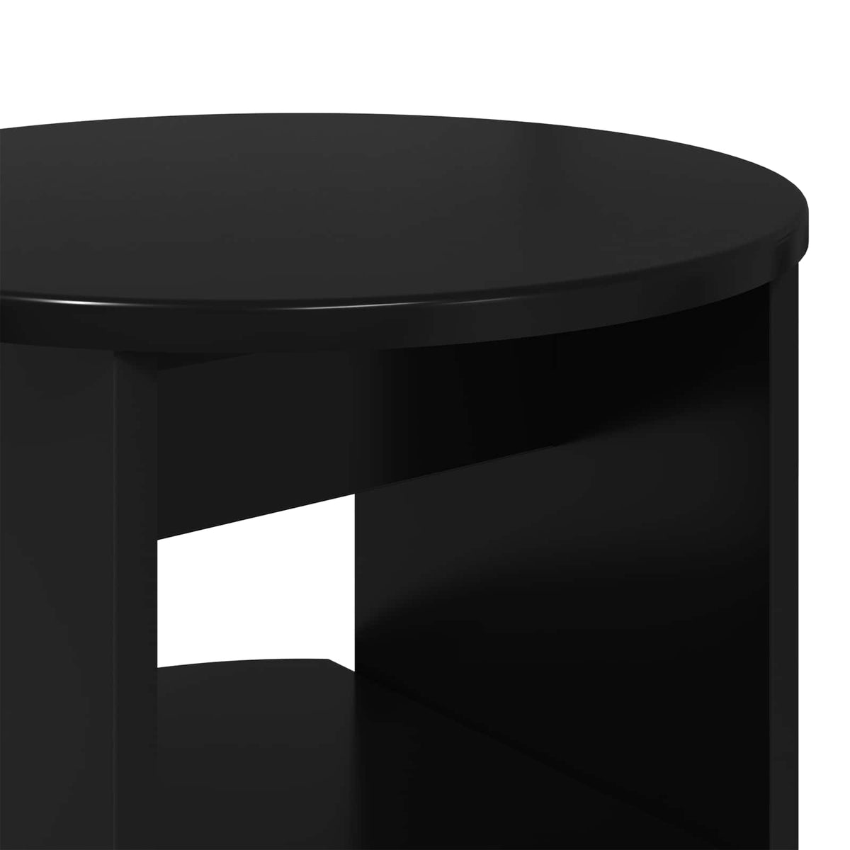 Seitenschrank 2 stk. Schwarz Ø40 x 50 cm Holzwerkstoff