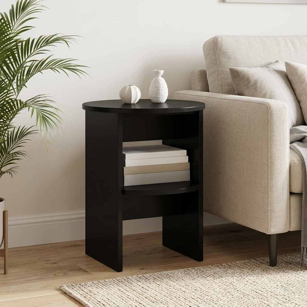Seitenschrank 2 stk. Schwarz Ø40 x 50 cm Holzwerkstoff