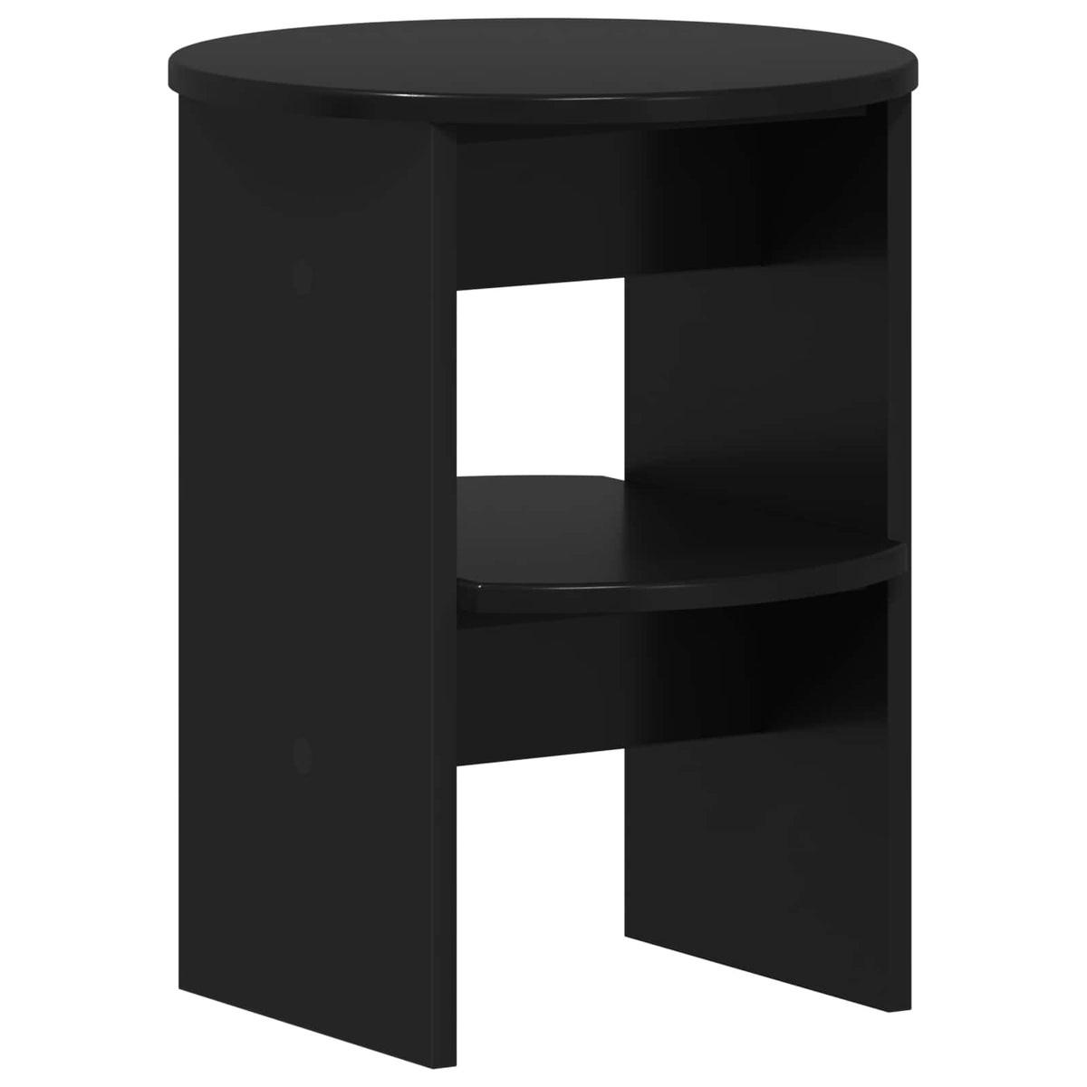 Seitenschrank 2 stk. Schwarz Ø40 x 50 cm Holzwerkstoff