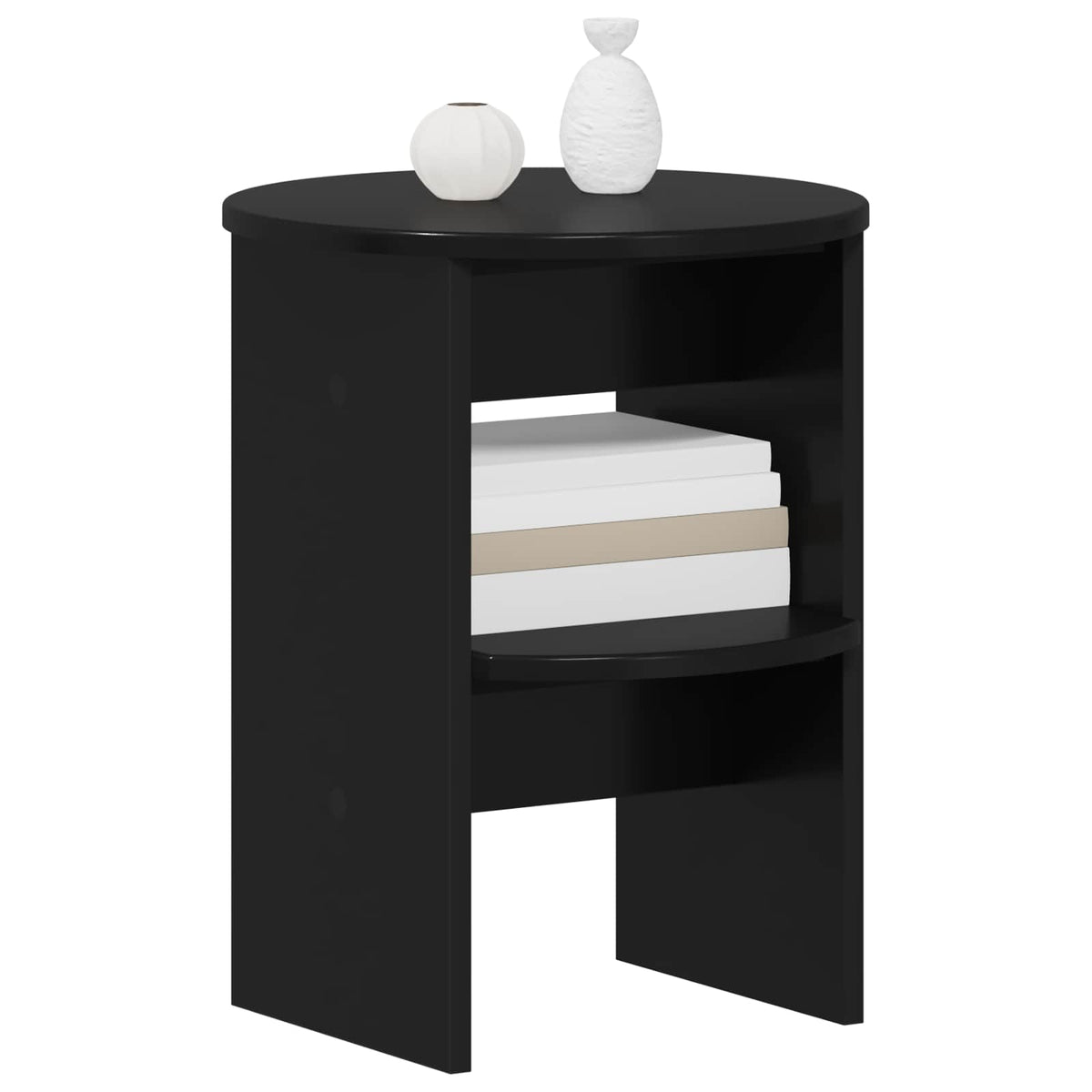 Seitenschrank 2 stk. Schwarz Ø40 x 50 cm Holzwerkstoff