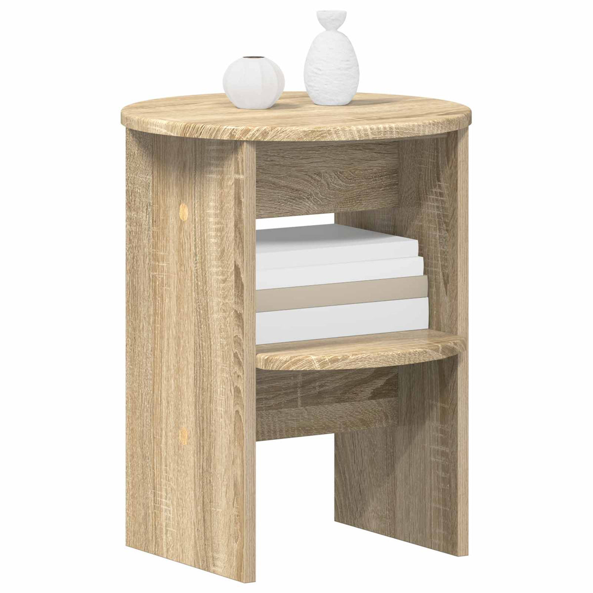 Seitenschrank 2 stk. Sonoma-Eiche Ø40 x 50 cm Holzwerkstoff
