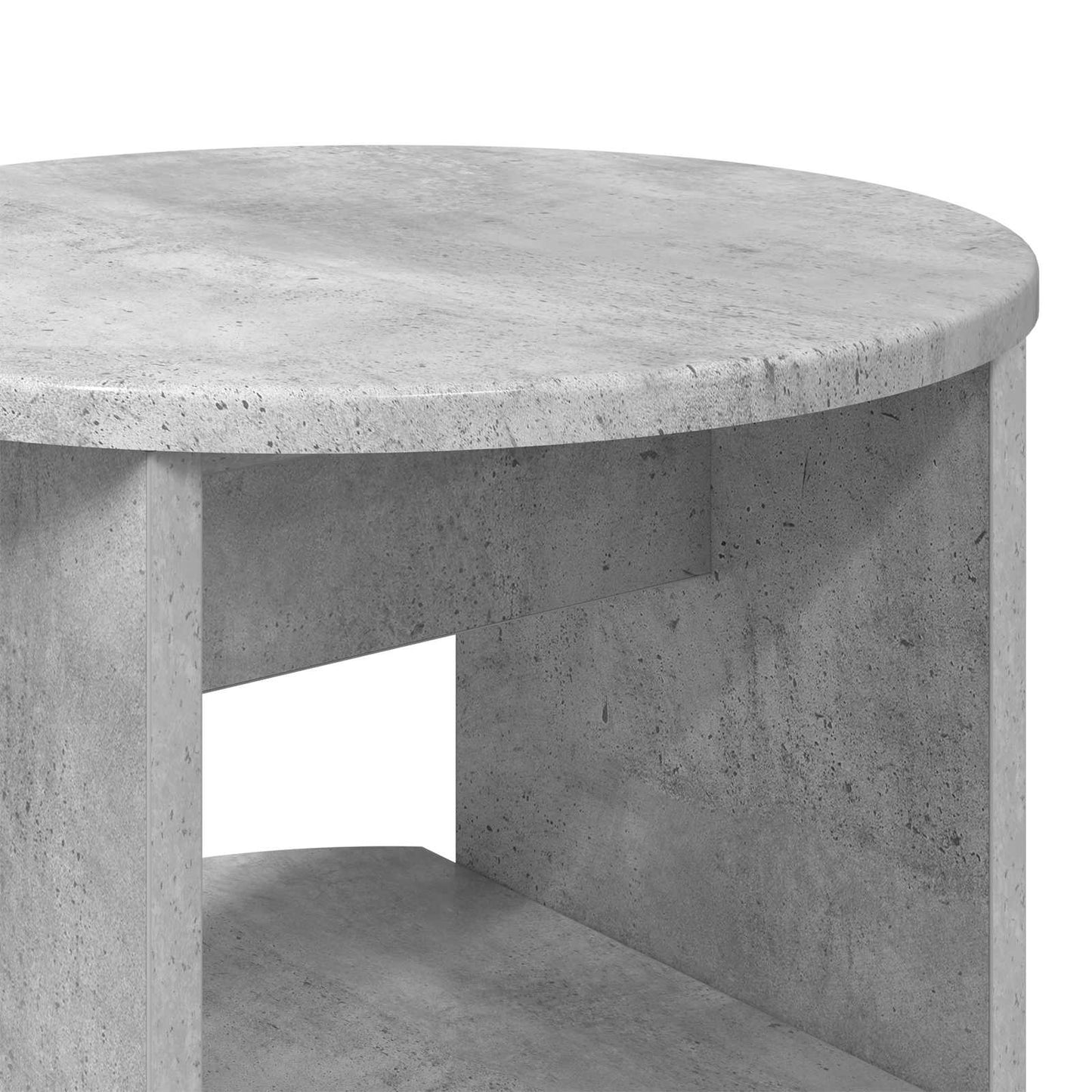 Seitenschrank 2 stk. Betongrau Ø40 x 50 cm Holzwerkstoff