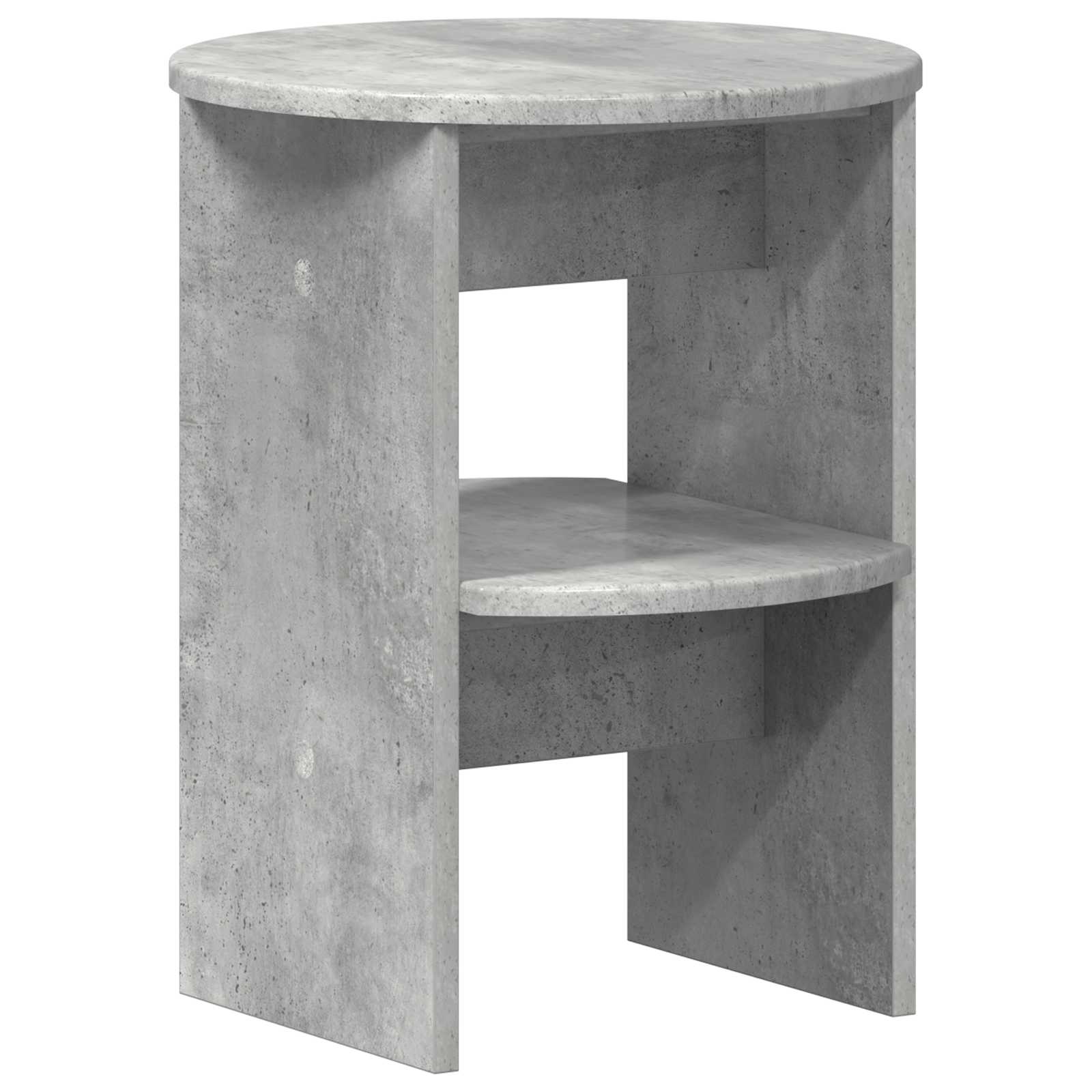 Seitenschrank 2 stk. Betongrau Ø40 x 50 cm Holzwerkstoff