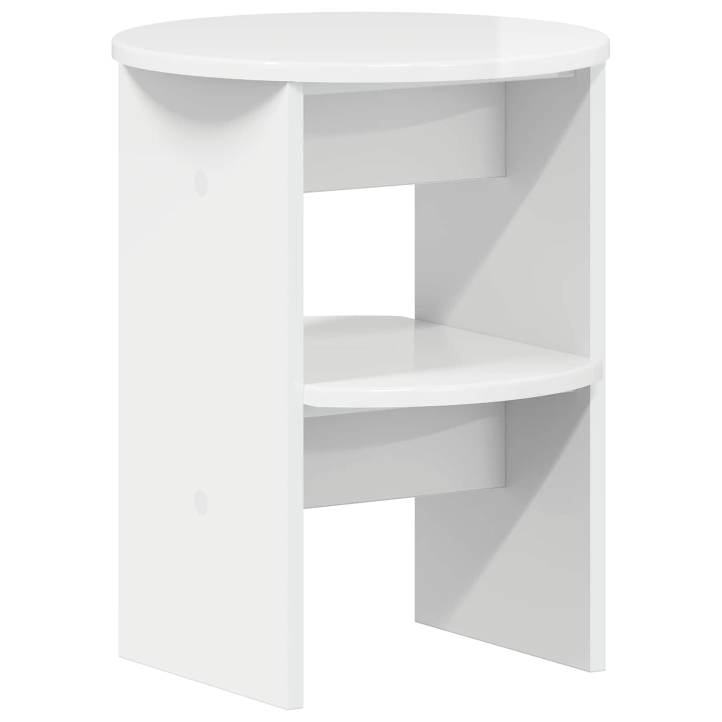 Seitenschrank Hochglanz Weiß Ø40 x 50 cm Holzwerkstoff