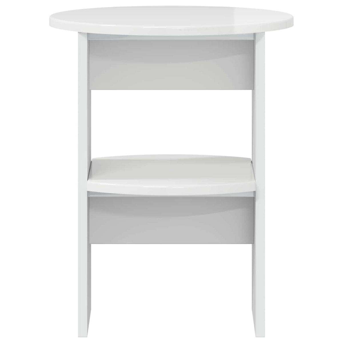 Seitenschrank Hochglanz Weiß Ø40 x 50 cm Holzwerkstoff