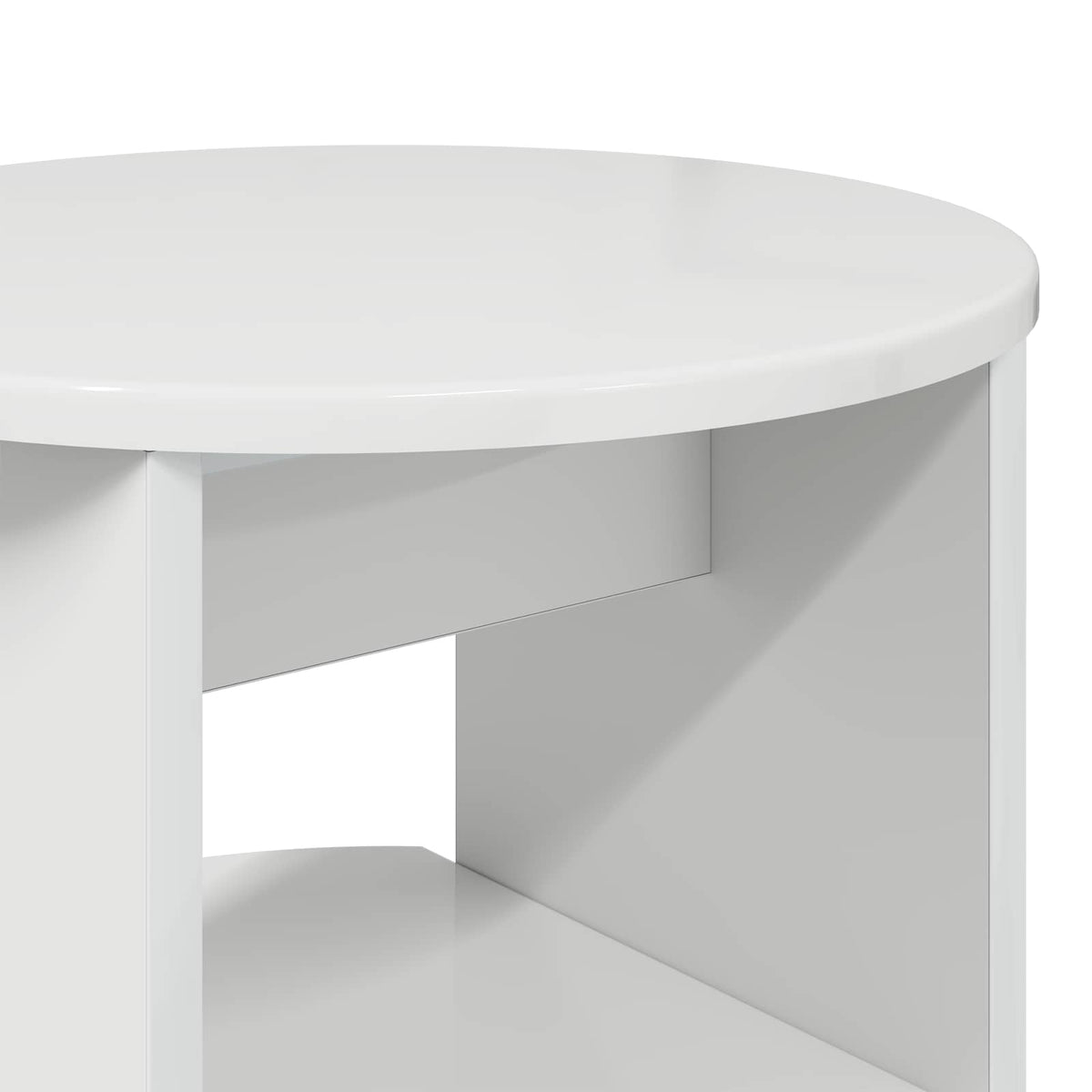 Seitenschrank 2 stk. Hochglanz Weiß Ø40 x 50 cm Holzwerkstoff